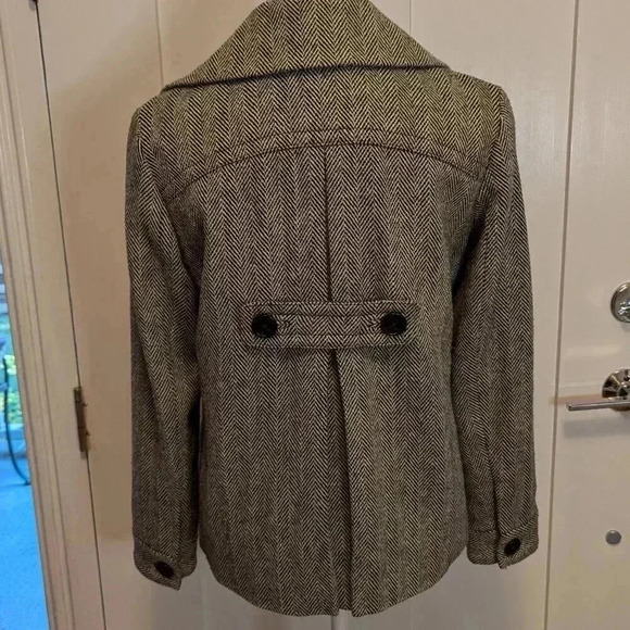 Banana Republic Black/White Tweed Jacket, Size S, Double Breasted - Picture 5 of 8